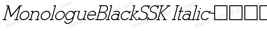 MonologueBlackSSK Italic字体转换